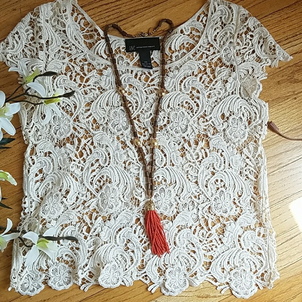 INC Crochet Top